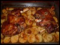 Receta de Cabrito asado con patatas panadera